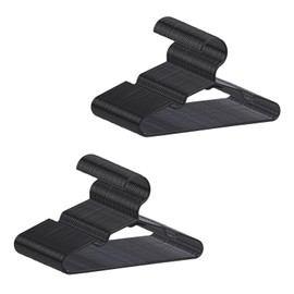 100pcs Kids Plastic Hangers - Multifunctional Baby Clothes Hangers, Durable and Stackable Design for Closet Space Saving (Black)