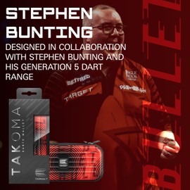 TARGET Darts Stephen Bunting Takoma Dart Wallet | Darts Storage Case, Dart Carrying Case, Holds 3 Fully Assembled Darts & Dart Accessories, Protective EVA Dart Holder
