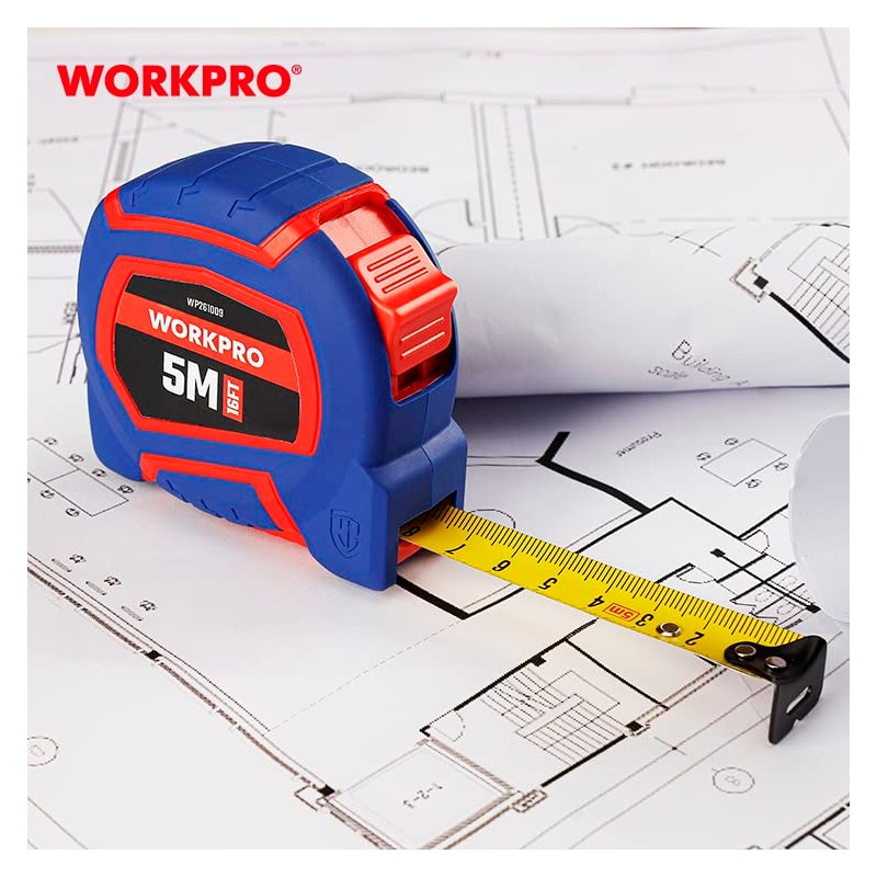 WORKPRO Plastic Tape 5m 19mm 12.5 x 8 x 8cm