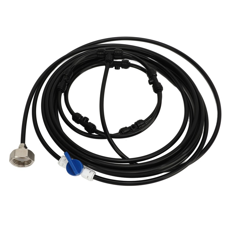 Fan Misting Kit with 3/4 Adapter 19.7ft Hose 6 Nozzles
