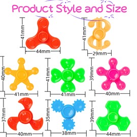 Desyeryamimi 100 Pack Mini Fidget Spinners Bulk Toys for Kids 3 4 5 6 7 8 9 Party Favors Goodie Bags Stuffers Birthday Return Gifts Classroom Rewards Prize Box