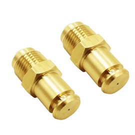 MENSI 3/8" Male Flare X 0.55" Slotted Nut Orifice Nozzle Adapter for 1lb Propane Camper Grill Convert to 20-100lbs Tank Regulator Hose 2 Packs