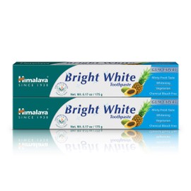 Himalaya Oral Care Toothpaste, Fluoride Free to Reduce Plaque & Whiten Teeth, Bright White, 6.17 oz, 2 Pack