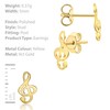 Carissima Treble Clef 1.55.8439 Women's Stud Earrings 375 Yellow Gold,