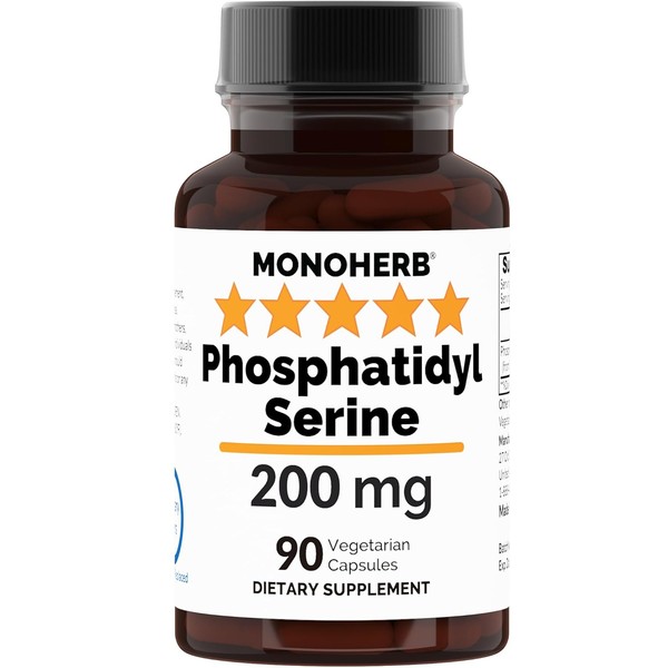 PhosphatidylSerine Complejo de 200 mg 90 cpsulas veganas con Omega