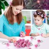 50Pcs Pink Disco Ball Keychain, Mini Small Pink Mirror Disco