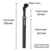 ZOOMBicycle Suspension Seatpost for eBike, 350mm Length, 27.2/28.6/30.0/30.4/30.8/30.9/31.6/31.8/33.9