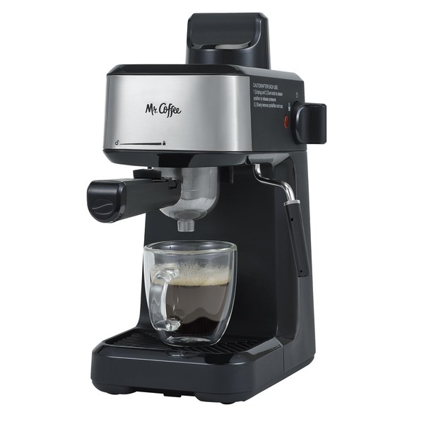 Mr. Coffee 4-Shot Steam Espresso Cappuccino and Latte Maker with