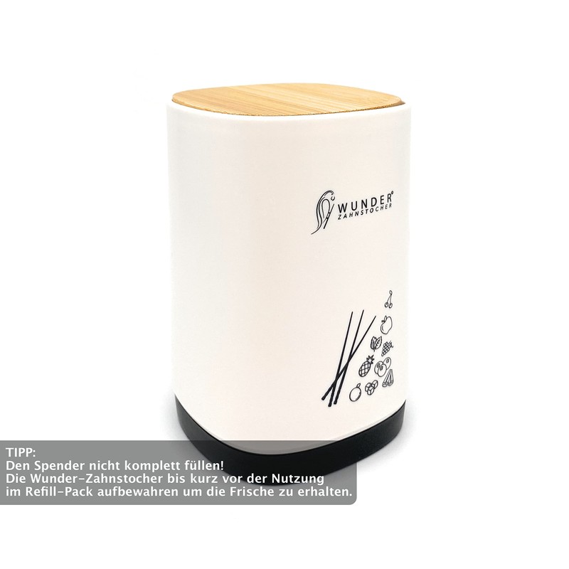 Wunder Toothpick Dispenser with Easy-Lift Function Toothpick Holder + 1