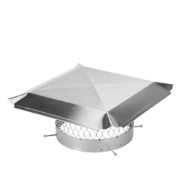 Draft King SS12U Round Bolt On Stainless Steel Single Flue Chimney Cap, 12" Diameter