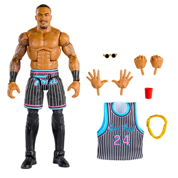 Mattel WWE Montez Ford Elite Collection Action Figure with Accessories, Articulation & Life-Like Detail, Collectible Toy, 6-Inch