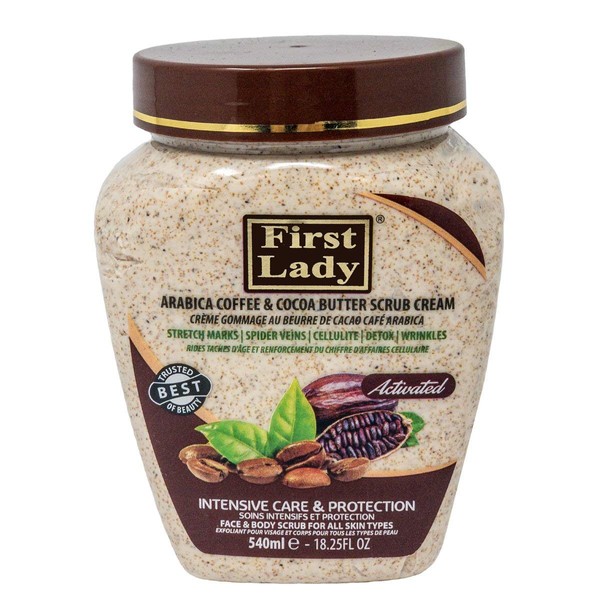 First Lady Activated Arabica Coffee & Cocoa Butter Scrub Cream