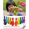 TOWO Wooden Skittles for Children - Wooden Skittle Set with