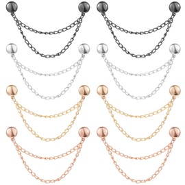 Pack of 8 magnetic clothing clips, multifunctional women's clothing clips, removable magnetic clothing clips, fix trouser legs, for thin clothes, scarves, trouser legs, brooch