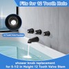 Matte Black Bath Tub Spout Shower Trim Kit, with 3