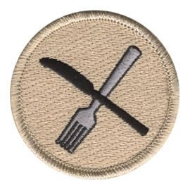 Crossed Fork and Knife Scout Patrol Patch (Sew-on) - ClassB