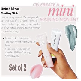 MARY KAY MASKING MINIS~SET OF 2~MOISTURE RENEWING GEL MASK & DEEP CHARCOAL MASK!