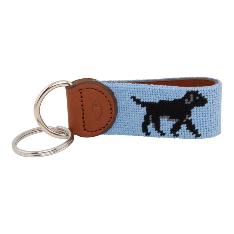 Huck Venture - Llavero de piel con costura a mano,