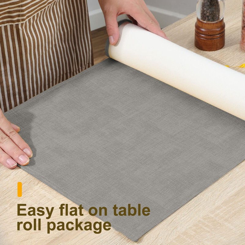 Rinpon Waterproof Wipeable Table Runner, Thick Farmhouse Table Runner, Dresser