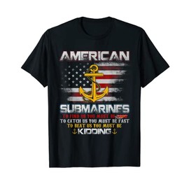 American Submarines Service Veteran Submariner Flag Vintage T-Shirt