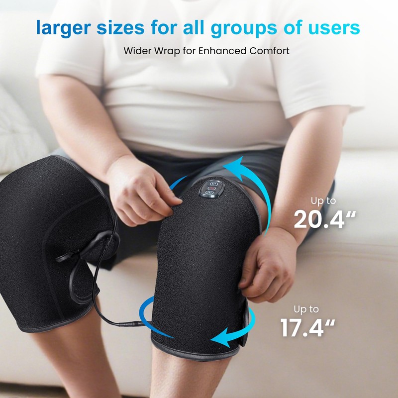 COMFIER Heated Knee Massager with Vibration, Graphene Heating Knee Wrap