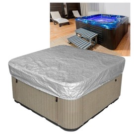 Square Hot Tub Cover, 86''x86''x12'' Swimming Pool Dust Cover Waterproof Outdoor Spa Covers for Bathtub/Bubble Gray