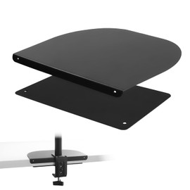 Black Display Mounting Reinforcement Plate, Fits Most Monitor Mounts, Improves the Stability of Monitor Mount, Suitable for Thin Glass and Other Desktops (Black)