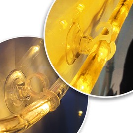 com-four® 20 x Suction Cup Holders with Clip Hooks for Fairy Lights - Suction Cups in Transparent - Holder with Suction Cup for Decoration on Christmas, Easter, New Year's Eve