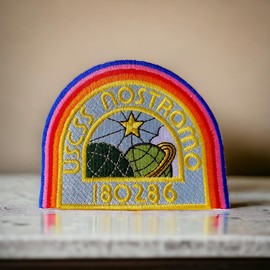 Alien USCSS Nostromo Embroidered Iron On Patch. Size 100mm x 80mm.