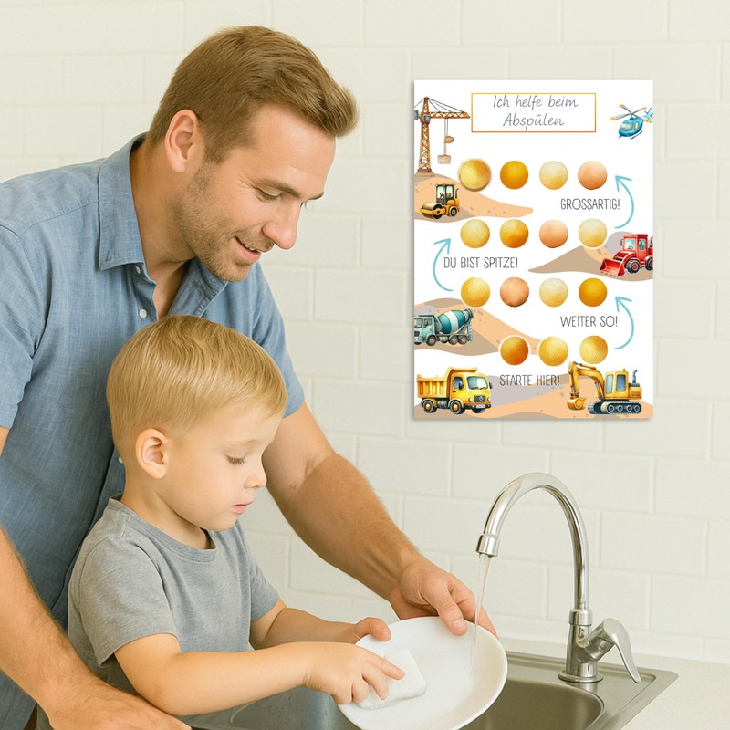 MINITALES Children's Reward Board - Reward System with 10 Sheets