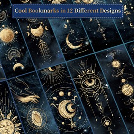 60 PCS Cool Night Sky Bookmark, Bookmarks for Book Lovers, Bulk Bookmarks for Men, Unique Book Mark for Boys, Girls, Students, Classroom Gifts, School Prize, Reading Present