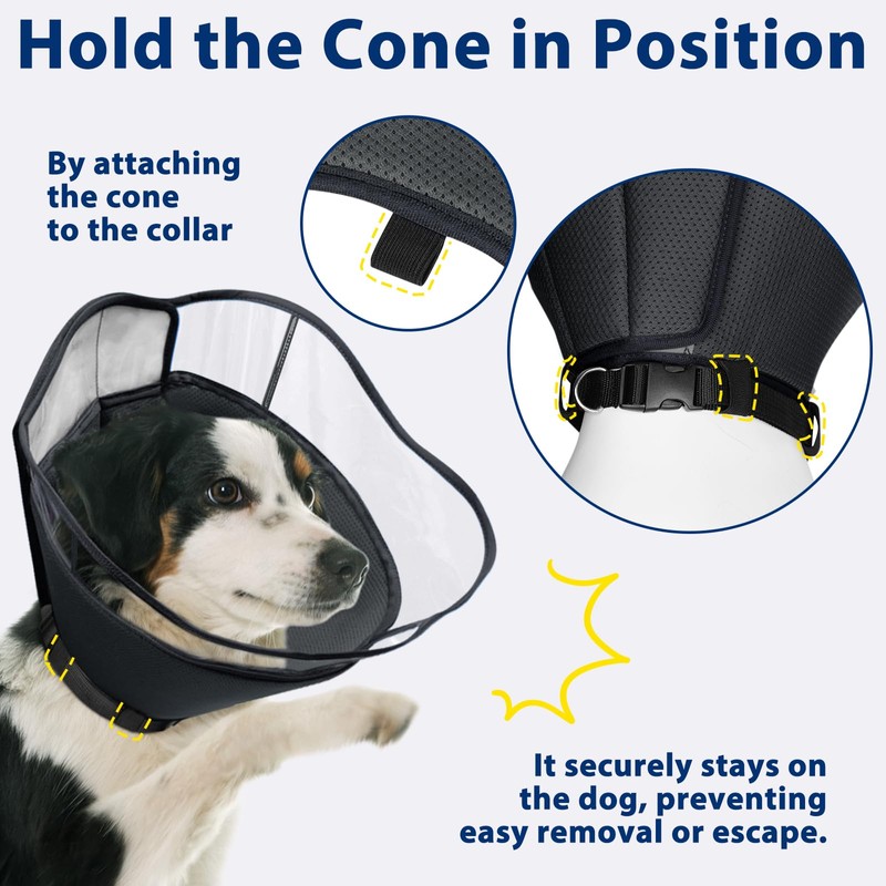 Mayerzon Soft Dog Collar, Lick Protection, Protective Collar, Adjustable Dog