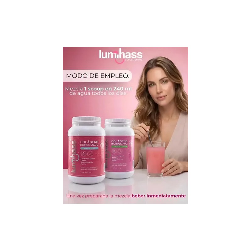 Pack Colágeno Hidrolizado Lumihass Sabor Arándano Fresa Détox Regalo Porciones