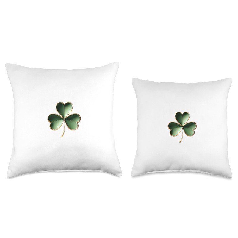 Patrick Shamrock Throw Pillow