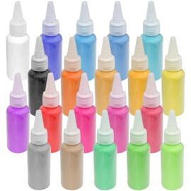 Woohome Sand Art Kit, Bunte Sandflaschen, Gefärbter Sand für Sandkunst, Sandmalerei Spielzeug für Malerei, Kunsthandwerk, Dekor (20 Farbe)