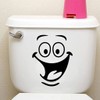 Smiley Face Toilet Sticker Funny Bathroom Stickers Toilet Seat Sticker