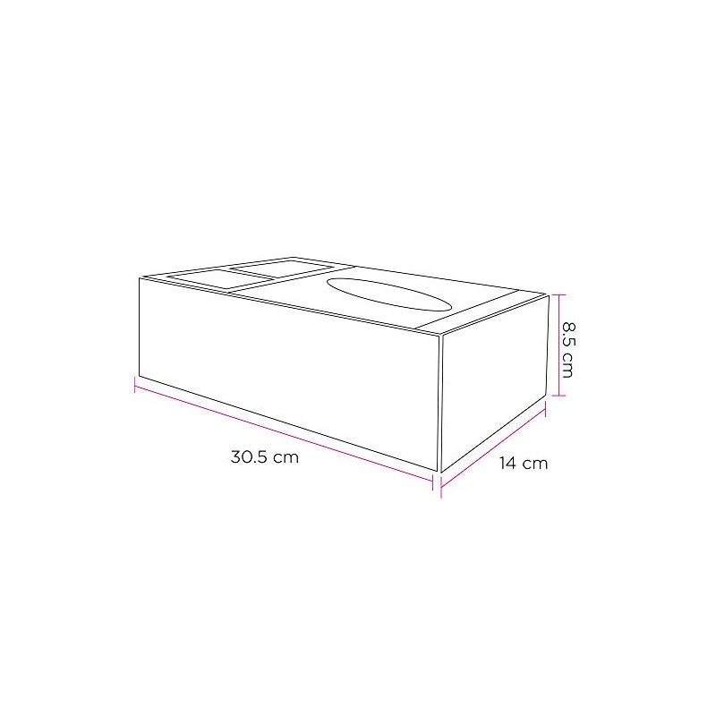 Art & Home Caja para pañuelos Desechables con Organizador HB-5892