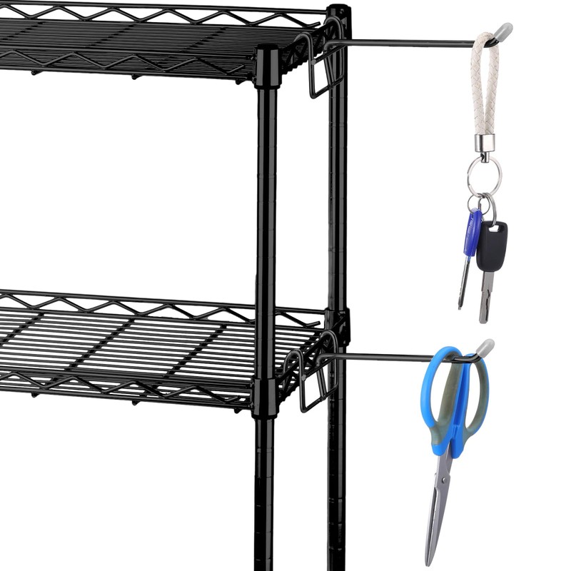 MorningRo 8 Pcs Accessory Hooks for Wire Shelving with Rubber