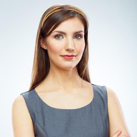 Luxshiny 2pcs Plastic Headband Double Row Headband Toothed Hair Hoops Teeth Comb Headbands for Women Girls (Black, Brown)