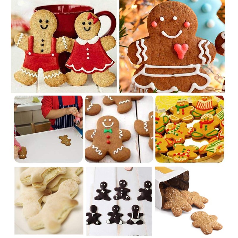 3 Piece Gingerbread Man Cookie Cutter Set, Christmas Shape Cookie