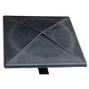 6" Square Light Pole Top Cap- Black Plastic by Deltech