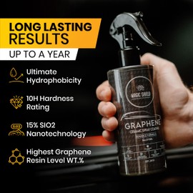 Magic Shield Graphene Ceramic Spray Coating - LAST SO LONG! Quick & Easy for Cars, Motorcycles, Boats & More - Professional-Grade Sealant for Maximum Gloss & Shine - Waterless Wash & Wax - 16oz Bottle