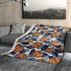 Burnt Orange Blue Fall Throw Blanket 60 X 50 Inch
