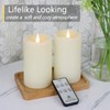 TECHLONG Flameless Candles Battery Operated with Remote Timer, 3D Moving