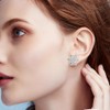 Snowflake Earrings - Christmas Flower Shaped Crystal Stud Pierced Earrings