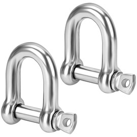 M10 D Shackles with Screw Lock (Pack of: 10) Heavy Duty Steel Durable Hook Ring for Towing and Outdoor Activities DIYUK