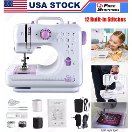 Portable Electric Sewing Machine Crafting Mending Machine 12 Built-In Stitches
