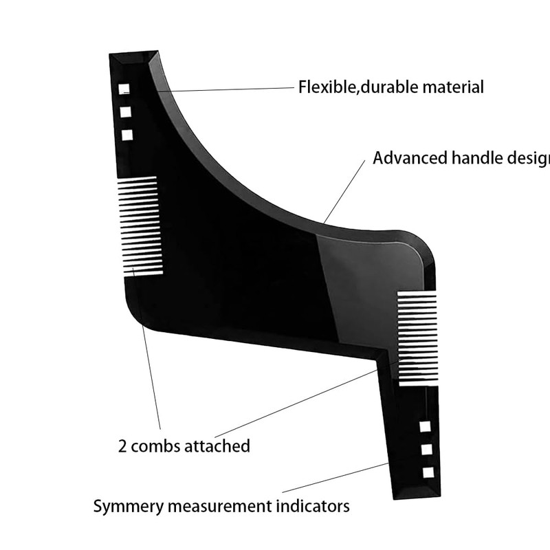Beard Shaping Tool, Beard Lineup Tool with Inbuilt Comb, Beard