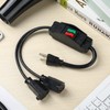 Power Cord Extension Y Splitter with ON Off Switch Plug