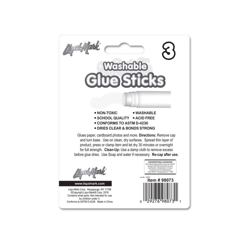 3 Pack 8g Washable Glue Stick - Blister Card